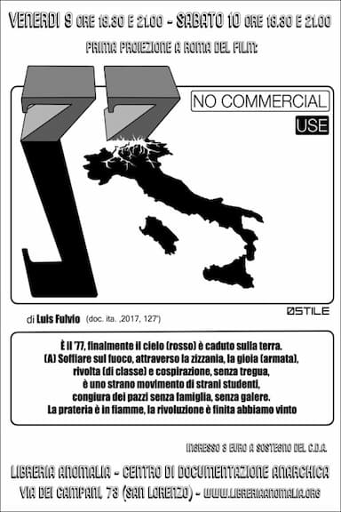 '77 No Commercial Use