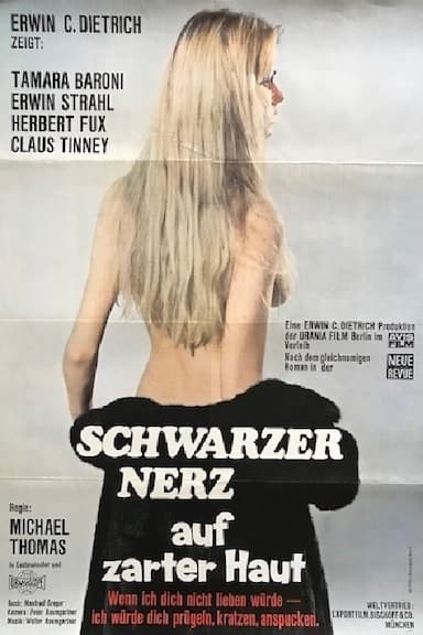 Schwarzer Nerz auf zarter Haut